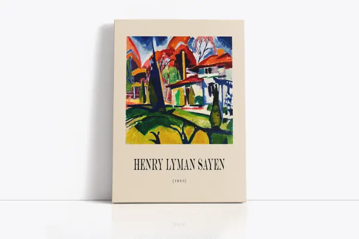 Henry Lyman Sayen Modern Manzara Eserleri Üçlü Kanvas Tablo | Cam Tablo | Mdf Tablo Seti | B33371 - Görsel 4