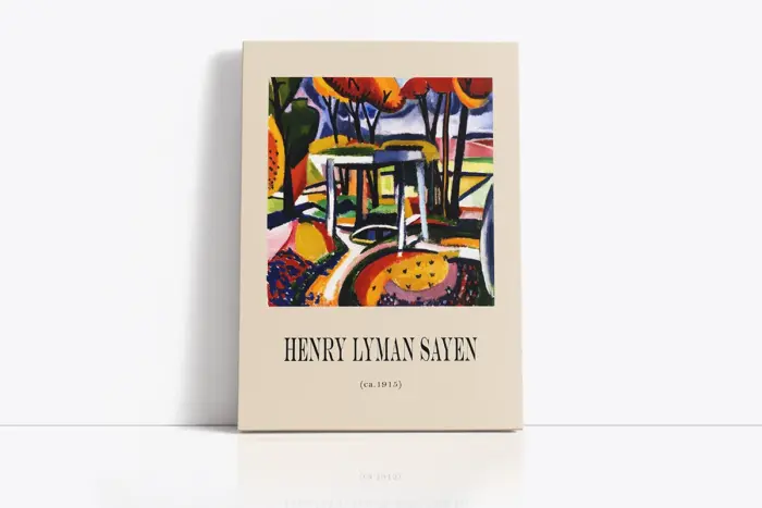 Henry Lyman Sayen Modern Manzara Eserleri Üçlü Kanvas Tablo | Cam Tablo | Mdf Tablo Seti | B33371 - Görsel 6