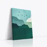 Modern Manzara İkili Kanvas Tablo | Cam Tablo | Mdf Tablo Seti | B33402