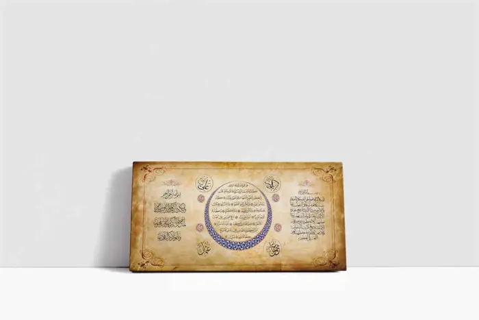 Üçlü Dua Ayetel Kürsi Bereket Ve Nazar Ayeti | Kanvas Tablo | Cam Tablo | Mdf Tablo | B34012 - Görsel 2