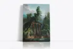 Hubert Robert - The Bathing Pool - 1753 | Kanvas Tablo | Cam Tablo | Mdf Tablo | E0002 - Görsel 4