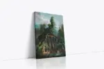 Hubert Robert - The Bathing Pool - 1753 | Kanvas Tablo | Cam Tablo | Mdf Tablo | E0002 - Görsel 3
