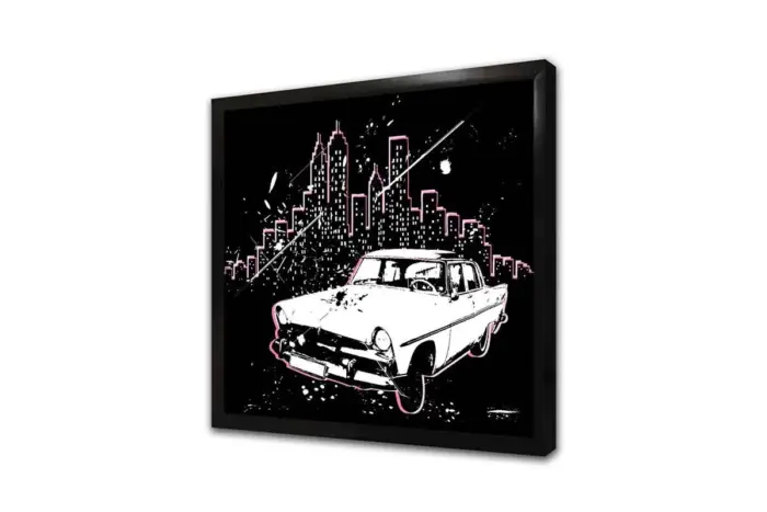 Klasik Beyaz Araba | Kanvas Tablo | Cam Tablo | Mdf Tablo | A01003 - Görsel 4
