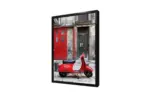 Kırmızı Vespa Motorsiklet | Kanvas Tablo | Cam Tablo | Mdf Tablo | A01262 - Görsel 4