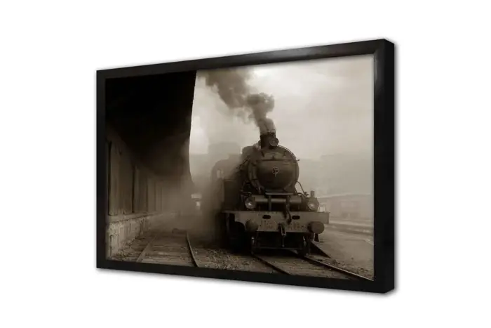 Hareket Eden Buharlı Tren | Kanvas Tablo | Cam Tablo | Mdf Tablo | A01265 - Görsel 4
