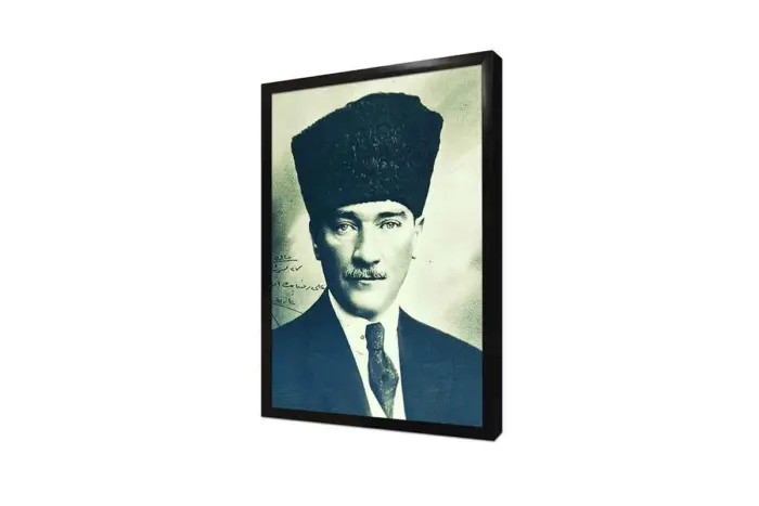 Kalpaklı Atatürk | Kanvas Tablo | Cam Tablo | Mdf Tablo | A02005 - Görsel 4