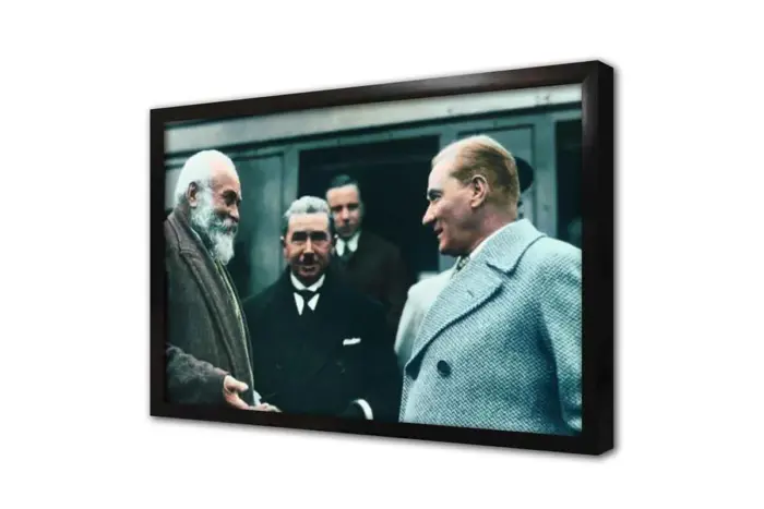 Atatürk Vatandaşı Dinlerken | Kanvas Tablo | Cam Tablo | Mdf Tablo | A02019 - Görsel 4