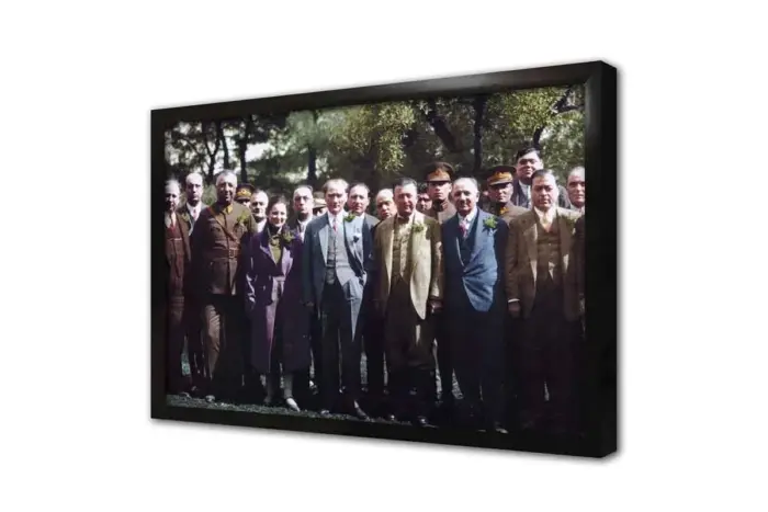 Atatürk Yakın Arkadaşlarıyla | Kanvas Tablo | Cam Tablo | Mdf Tablo | A02022 - Görsel 4