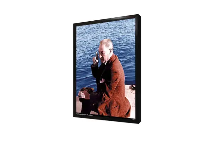 Atatürk Deniz Kıyısında | Kanvas Tablo | Cam Tablo | Mdf Tablo | A02068 - Görsel 4