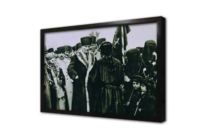 Atatürk Kurtuluş Savaşı Sonrası Konyadayken | Kanvas Tablo | Cam Tablo | Mdf Tablo | A02071 - Görsel 4