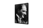 Siyah Beyaz Atatürk Gülerken Portresi | Kanvas Tablo | Cam Tablo | Mdf Tablo | A02080 - Görsel 4
