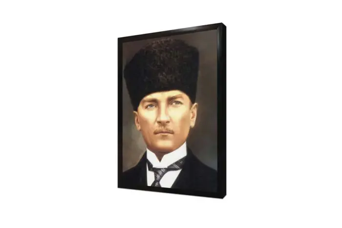 Kalpaklı Atatürk | Kanvas Tablo | Cam Tablo | Mdf Tablo | A02103 - Görsel 4