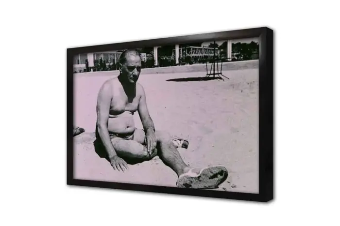 Atatürk Florya Sahilinde | Kanvas Tablo | Cam Tablo | Mdf Tablo | A02129 - Görsel 4