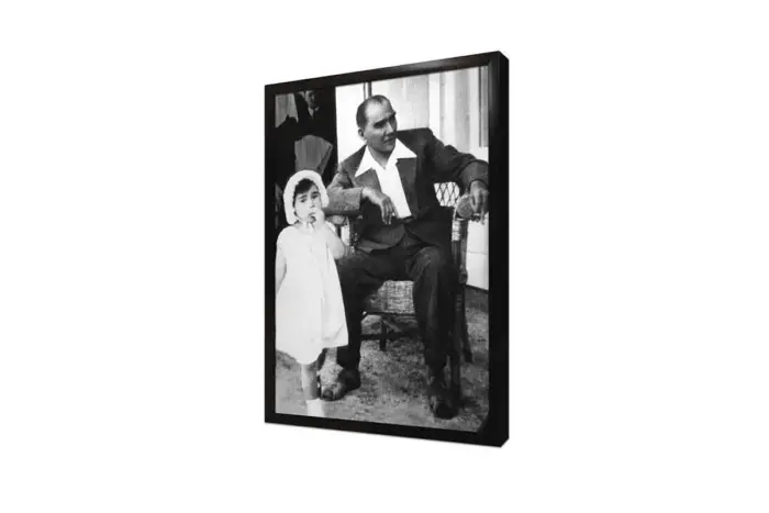 Atatürkün Manevi Kızıyla | Kanvas Tablo | Cam Tablo | Mdf Tablo | A02141 - Görsel 4