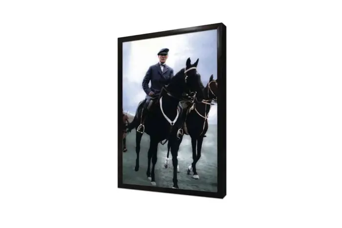 Atatürk At Üstünde | Kanvas Tablo | Cam Tablo | Mdf Tablo | A02144 - Görsel 4