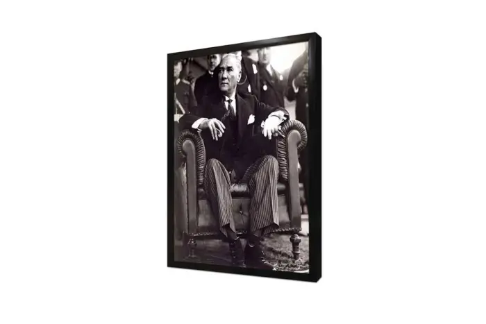 Atatürk Otururken | Kanvas Tablo | Cam Tablo | Mdf Tablo | A02158 - Görsel 4