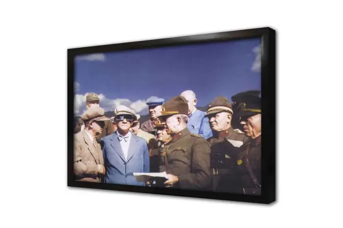 Renkli Atatürk Pilot | Kanvas Tablo | Cam Tablo | Mdf Tablo | A02169 - Görsel 4