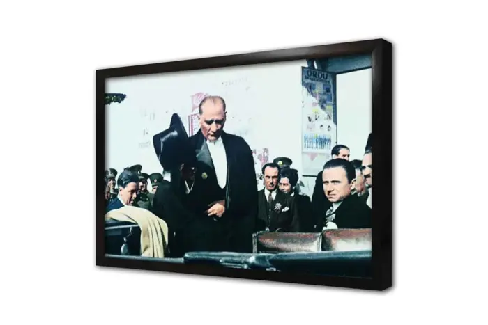 Renkli Atatürk Smokin | Kanvas Tablo | Cam Tablo | Mdf Tablo | A02170 - Görsel 4
