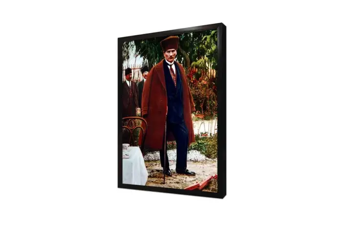 Atatürk Bastonlu | Kanvas Tablo | Cam Tablo | Mdf Tablo | A02179 - Görsel 4
