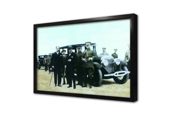Atatürk Otomobil Başında | Kanvas Tablo | Cam Tablo | Mdf Tablo | A02200 - Görsel 4