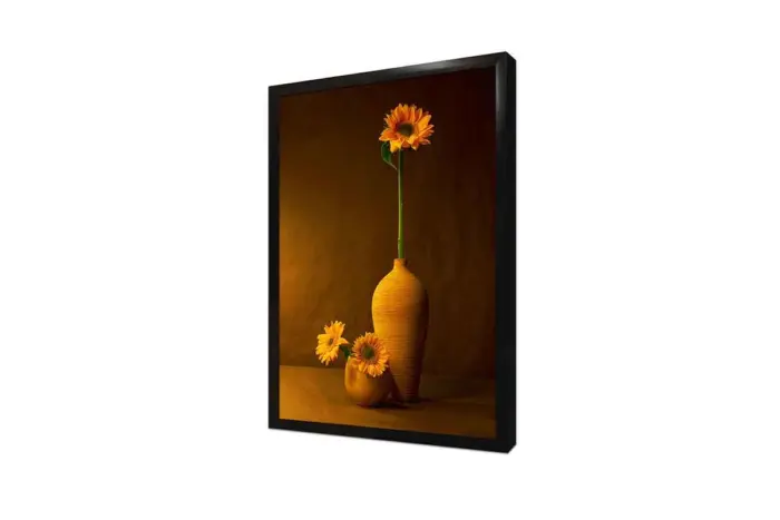 Vazoda Sarı Ayçiçeği | Kanvas Tablo | Cam Tablo | Mdf Tablo | A03135 - Görsel 4