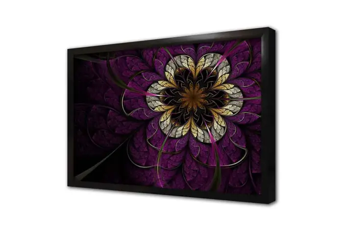 Çiçek Deseni Çizim | Kanvas Tablo | Cam Tablo | Mdf Tablo | A03290 - Görsel 4