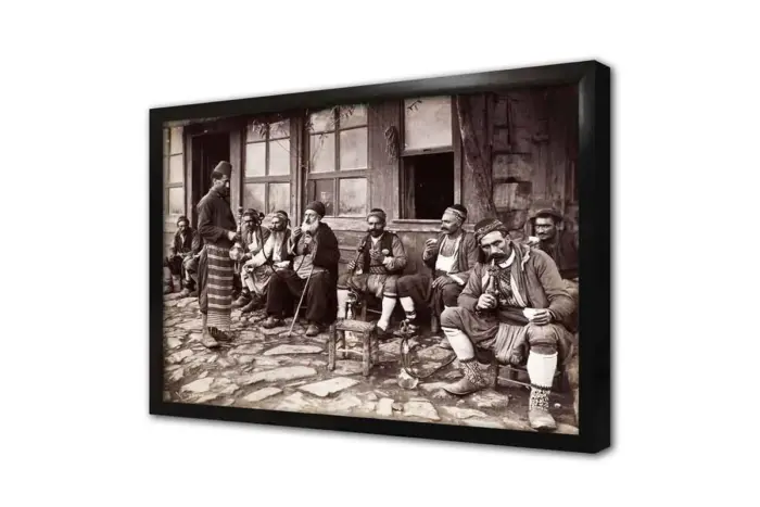 Eski Nargile Keyfi | Kanvas Tablo | Cam Tablo | Mdf Tablo | A07254 - Görsel 4