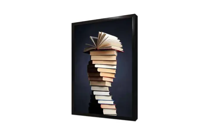 Kitap Kulesi | Kanvas Tablo | Cam Tablo | Mdf Tablo | A07278 - Görsel 4