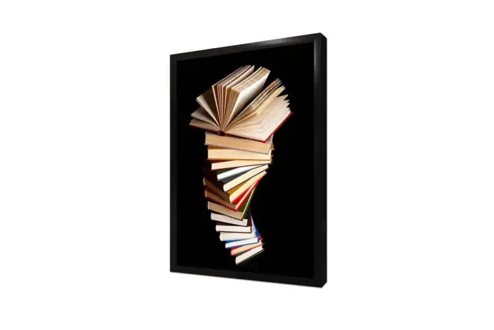Kitap Kulesi | Kanvas Tablo | Cam Tablo | Mdf Tablo | A07279 - Görsel 4