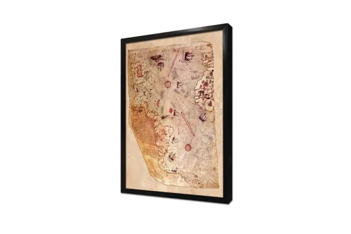 Piri Reis Haritası 1513 | Kanvas Tablo | Cam Tablo | Mdf Tablo | A12074 - Görsel 4