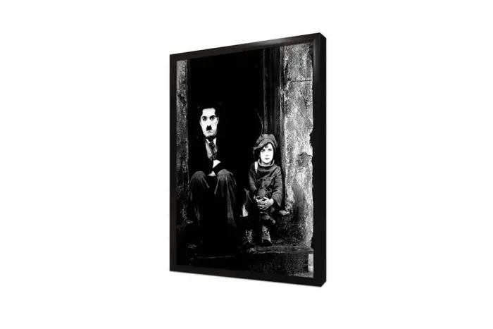 Siyah Beyaz Charlie Chaplin | Kanvas Tablo | Cam Tablo | Mdf Tablo | A31111 - Görsel 4