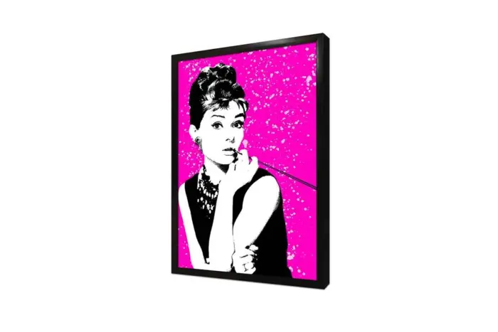 Renkli Audrey Hepburn | Kanvas Tablo | Cam Tablo | Mdf Tablo | A31135 - Görsel 4