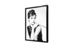 Siyah Beyaz Audrey Hepburn | Kanvas Tablo | Cam Tablo | Mdf Tablo | A31139 - Görsel 4