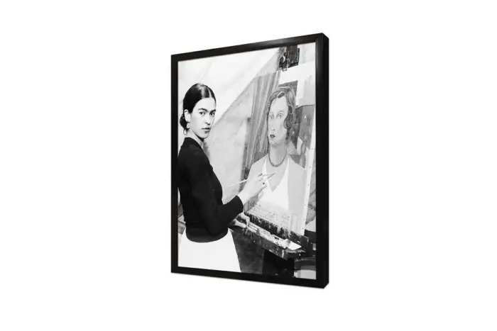 Siyah Beyaz Frida Kahlo | Kanvas Tablo | Cam Tablo | Mdf Tablo | A31230 - Görsel 4