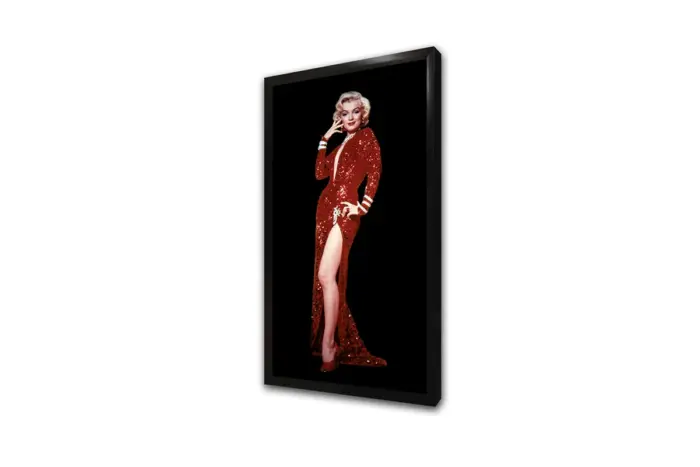 Marilyn Monroe Kırmızı Kıyafetiyle | Kanvas Tablo | Cam Tablo | Mdf Tablo | A31304 - Görsel 3