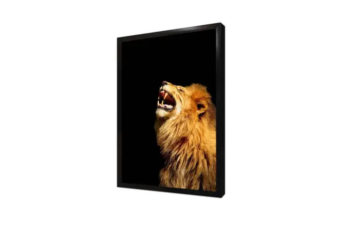 Kükreyen Aslan | Kanvas Tablo | Cam Tablo | Mdf Tablo | A32065 - Görsel 4