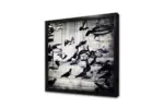 Siyah Beyaz Uçuşan Güvercinler | Kanvas Tablo | Cam Tablo | Mdf Tablo | A32068 - Görsel 4
