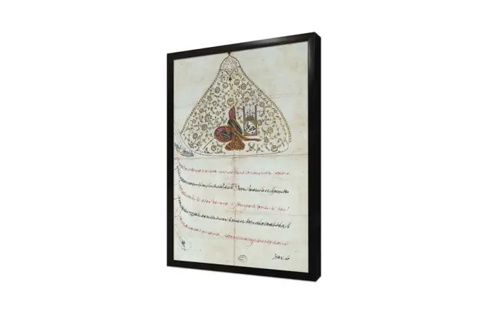 Osmanlı Padişah Fermanı | Kanvas Tablo | Cam Tablo | Mdf Tablo | A33009 - Görsel 4