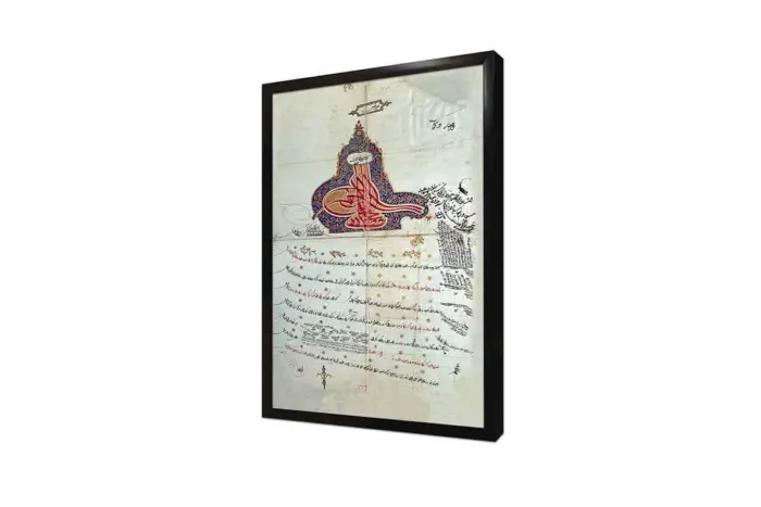 Osmanlı Padişah Fermanı | Kanvas Tablo | Cam Tablo | Mdf Tablo | A33017 - Görsel 4