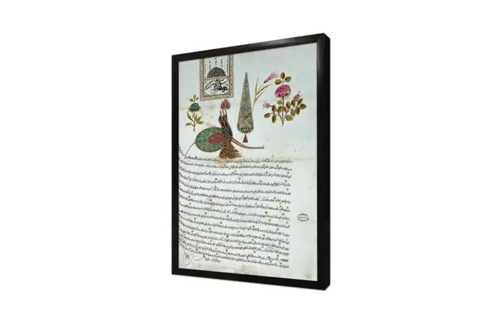 Osmanlı Padişah Fermanı | Kanvas Tablo | Cam Tablo | Mdf Tablo | A33022 - Görsel 4