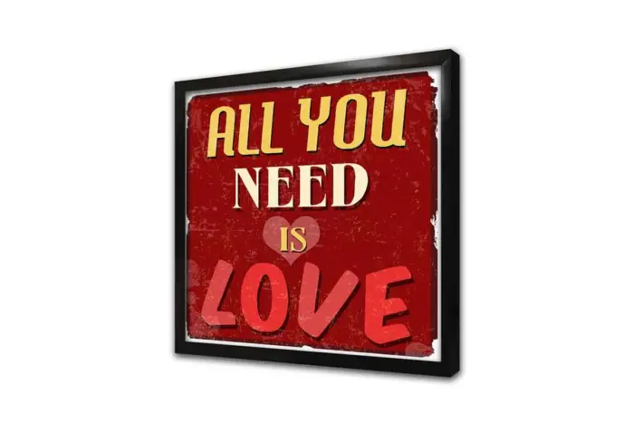 All You Need Is Love | Kanvas Tablo | Cam Tablo | Mdf Tablo | A37023 - Görsel 4
