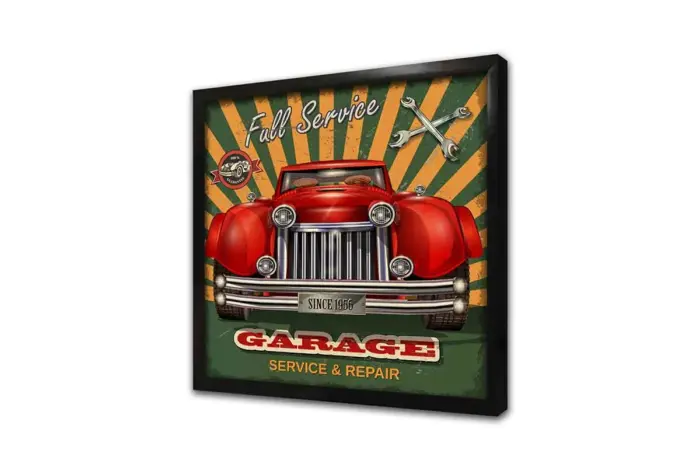 Vintage Retro Görsel | Kanvas Tablo | Cam Tablo | Mdf Tablo | A37032 - Görsel 4