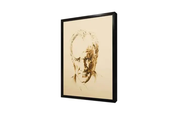 Mustafa Kemal Atatürkün Eskitilmiş | Kanvas Tablo | Cam Tablo | Mdf Tablo | B01010 - Görsel 4