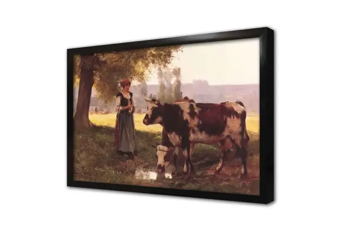 Genç Kız Ve İnekleri | Kanvas Tablo | Cam Tablo | Mdf Tablo | B02305 - Görsel 4
