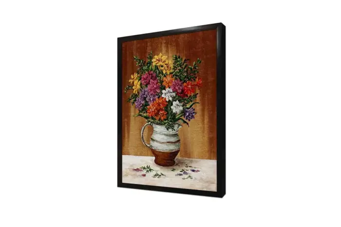 Vazoda Çiçekler | Kanvas Tablo | Cam Tablo | Mdf Tablo | B03159 - Görsel 4