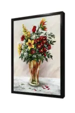 Vazoda Çiçekler | Kanvas Tablo | Cam Tablo | Mdf Tablo | B03164 - Görsel 4