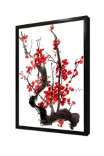 Kırmızı Çiçek | Kanvas Tablo | Cam Tablo | Mdf Tablo | B03209 - Görsel 4