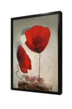 Kırmızı Çiçek | Kanvas Tablo | Cam Tablo | Mdf Tablo | B03328 - Görsel 4