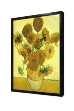 Vazoda Günebakan Çiçekleri | Kanvas Tablo | Cam Tablo | Mdf Tablo | B03373 - Görsel 4