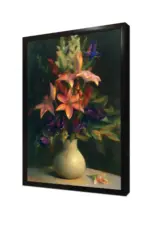 Vazoda Çiçekler | Kanvas Tablo | Cam Tablo | Mdf Tablo | B03376 - Görsel 4